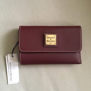Dooney and Bourke Bordeaux Flap Wallet NWT